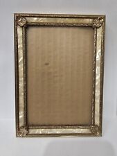Vintage Photography Frame Mother Of Pearl Gold Color 5x7 inch Beautiful Ornament picture
