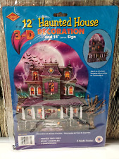 Beistle 3-D Haunted House Die Cut Halloween Decoration VINTAGE New READ picture