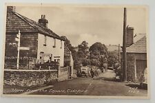 Tideford Village Cornwall UK Vintage 1956 RPPC Real Photo Old Car Stamped Posted picture