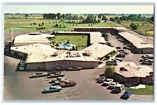 c1960's Aerial View Of Ponderosa Inns Main Office Burley Idaho ID Cars Postcard picture