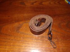 Romanian reddish brown leather military sling with clip on end and keeper S mark picture