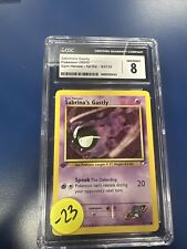 2000 Pokemon Gym Heroes 1st Edition #93 Sabrina's Gastly CGC 8 NM-MT picture