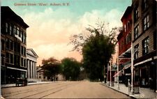 Postcard Genesee Street West in Auburn, New York picture