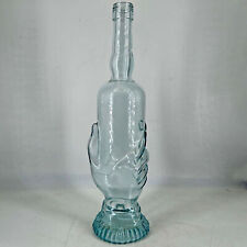 Antique 1920s French Green Pressed Glass Hand Shaped Soap Bottle Decanter picture