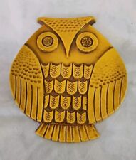Vintage Yellow Owl Syroco Wall Hanging Plaque Decor 7687 USA 8