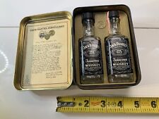Vintage Jack Daniels Whiskey Tin With Two Miniature Bottles picture