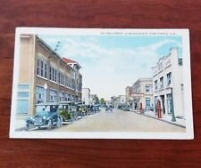 Fort Pierce Florida Vintage 1924 Postcard Second Street Looking North Downtown picture