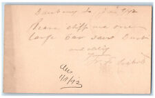 1892 WJ Young & Co. Danbury Iowa IA Clinton IA Antique Posted Postal Card picture