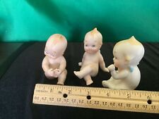 Vintage Set Of 3  Small Kewpie Doll Bisque Figurines Made In Japan Lefton ? picture