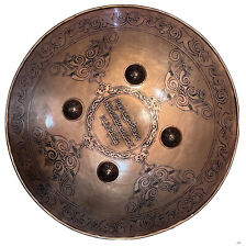 Antique Reproduction Solid Steel made Shield With Engraved Carvings 19” picture