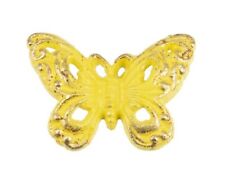 Ganz Small Cast Iron Yellow with Gold Accent Butterfly Figurine 3