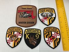 Maryland State Police collectable patches All different 5 piece set. All new. picture
