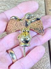 Vintage 2 x 2 Inch Gold Colkored Clock Topper Finial Eagle Shaped (KD151) picture