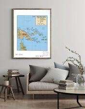 1989 Map| Papua New Guinea| Papua New Guinea Map Size: 18 inches x 24 inches |Fi picture