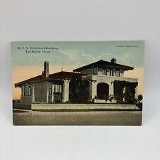 Vintage Postcard Mr. S.A. Robertson’s Residence San Benito Texas picture
