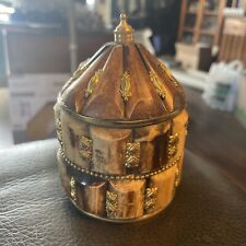 Antique Vintage Camel Bone & Brass Jewelry Trinket Box picture