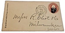 1885 C&NW CHICAGO & NORTH WESTERN CHICAGO FOND DU LAC & MILWAUKEE RPO ENVELOPE picture