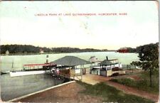 1912, Lincoln Park at Lake Quinsigamond, WORCESTER, Massachusetts Postcard picture