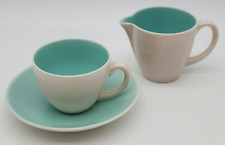 Poole Twintone Demitasse Duo & Creamer (2) Made In England Pottery 60s picture