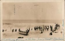 1913 RPPC Beach,The Atlantic Ocean,New Jersey Coast Real Photo Post Card Vintage picture