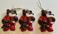 Set Of 3 Vintage Russ Christmas Ornament Holiday Teddy Bear ornament picture