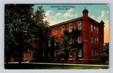 Adrian MI- Michigan, South Hall, Adrian College, Antique, Vintage c1912 Postcard picture