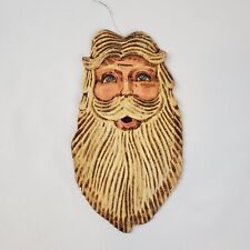 Handmade Craved Wood Santa Ornament Adult's Hand Painted Holiday Vintage St Nick picture