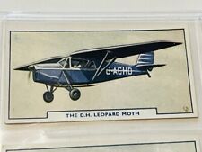 Airplane Tobacco Trading Card Godfrey Phillips Aircraft DH Leopard Moth plane  picture