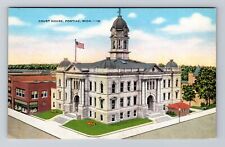 Pontiac MI-Michigan, Court House, Antique Vintage Souvenir Postcard picture
