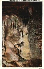Vintage Postcard 1937 View of Marble Temple in the Mammoth Cave of Kentucky KY picture