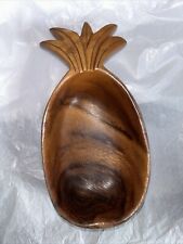 Monkey Pod Wood  Pineapple Bowl From Hawaii￼ picture
