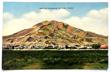 Mt. Franklin, El Paso Texas Landscape Vintage Linen City Postcard picture
