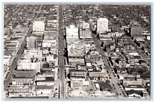 Lincoln Nebraska NE Postcard RPPC Photo Aerial View Business Section c1940's picture