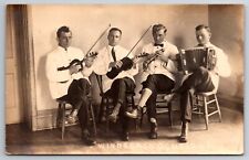 Vintage Postcard WI Winnebago Orchestra RPPC Real Photo ~12560 picture