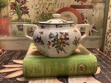 Royal Doulton~”OLD LEEDS SPRAYS”~Covered Sugar Bowl~Pre 1936 Mark~6”L X 4”H~ picture