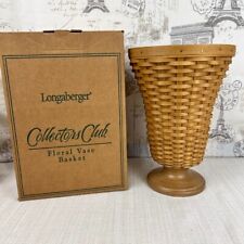 Longaberger 2003 Collector's Club Floral Basket with Plastic Protector 7.5 x 11 picture