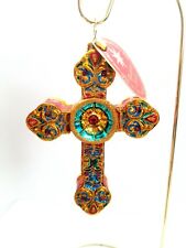 Christopher Radko - Golden Delight #1020874 Religious Jeweled Cross picture