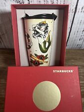 2015 Starbucks Mermaid Siren Tattoo Sailor Travel Ceramic Tumbler 12 oz NEW RARE picture