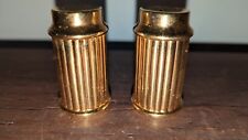 Lot 2 Sets Vintage L'heure D'or Gold Electroplated Salt & Pepper Shakers, USA 2