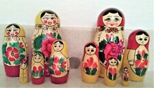 2 Sets of Russian Nesting Dolls  Semenov 5 pcs /4.5