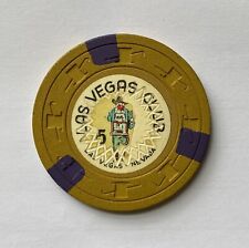 Las Vegas Club $5 Classic Bandit Casino Chip RARE Frank Polk Vintage Nevada picture