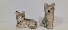 Vintage Salt And Pepper Shakers Wolf Wolves picture
