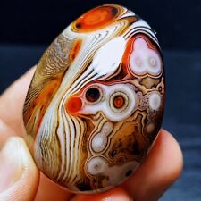 TOP 79G Natural Polished Silk Banded Agate Lace Agate Crystal Madagascar  L1874 picture
