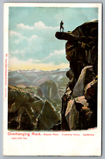 Postcard Overhanging Rock Glacier Point Yosemite Valley California picture