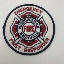 Vtg Obsolete Fire Department Patch Metropolitan Nashville Emergency Responder picture