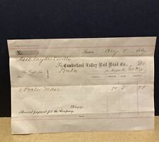 1867 Cumberland Valley Railroad CVRR Way Bill picture