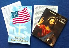 Pray for the USA, Bible Bookmark/Holy Card/Prayer Card Peace, Hope, Justice picture