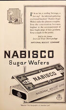 1921 Nabisco Sugar Wafers Cookies Makes The Pleasure Complete Antique Print Ad picture