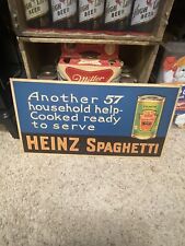 1920's -1930s HEINZ Spaghetti Sign Antique advertising Sign Heinz Can picture