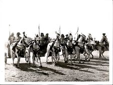 LD347 Original Photo EGYPTIAN HORSE CHARIOTS SOLDIERS SPEARS FOREIGN CULTURE picture